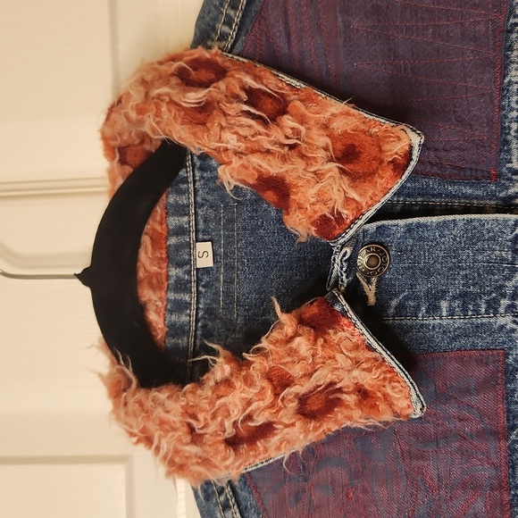 Rare Vintage Women's Custom Decorated Special Order Retro 70's JeanJacket Size S - Picture 2 of 16